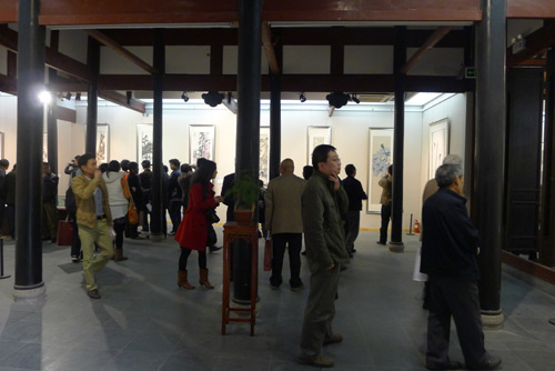 西蜀花鸟画院作品展现场