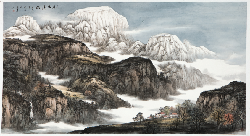 山居出清风周武元山水画作品