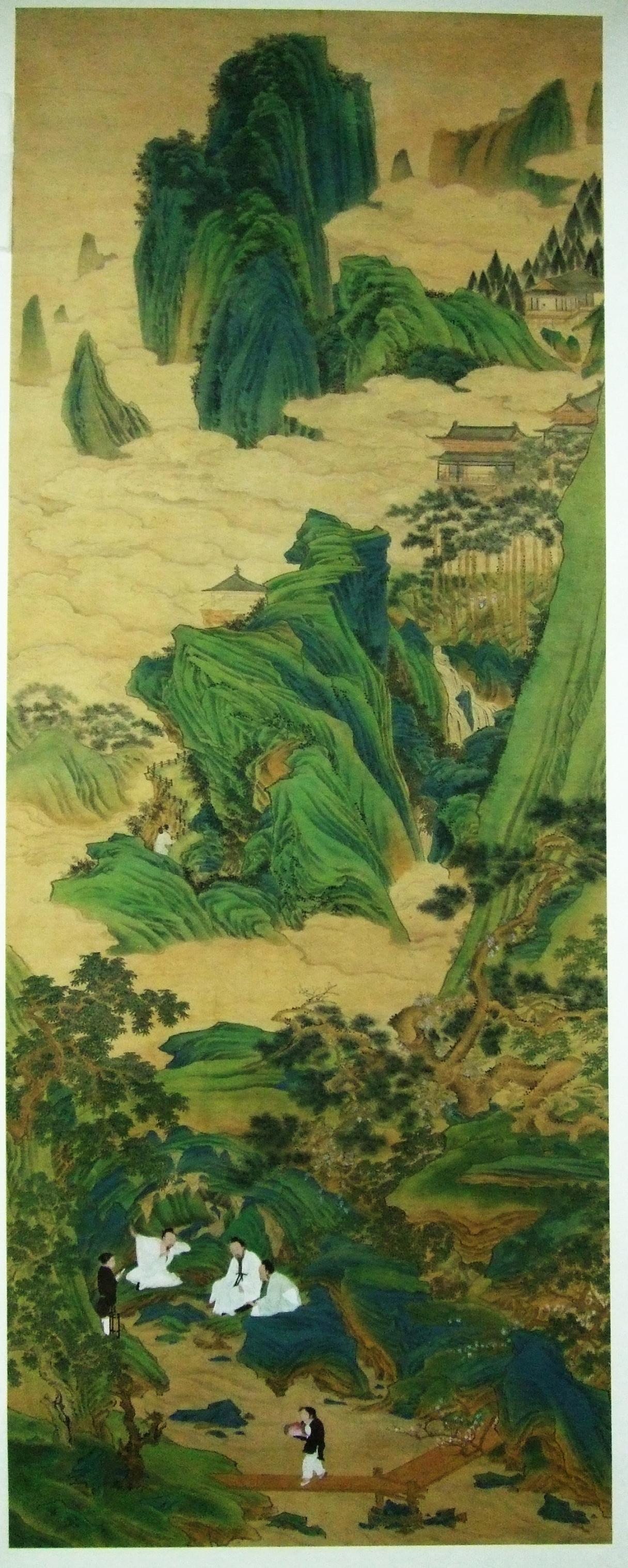 [国画]临仇英《桃源仙境图》