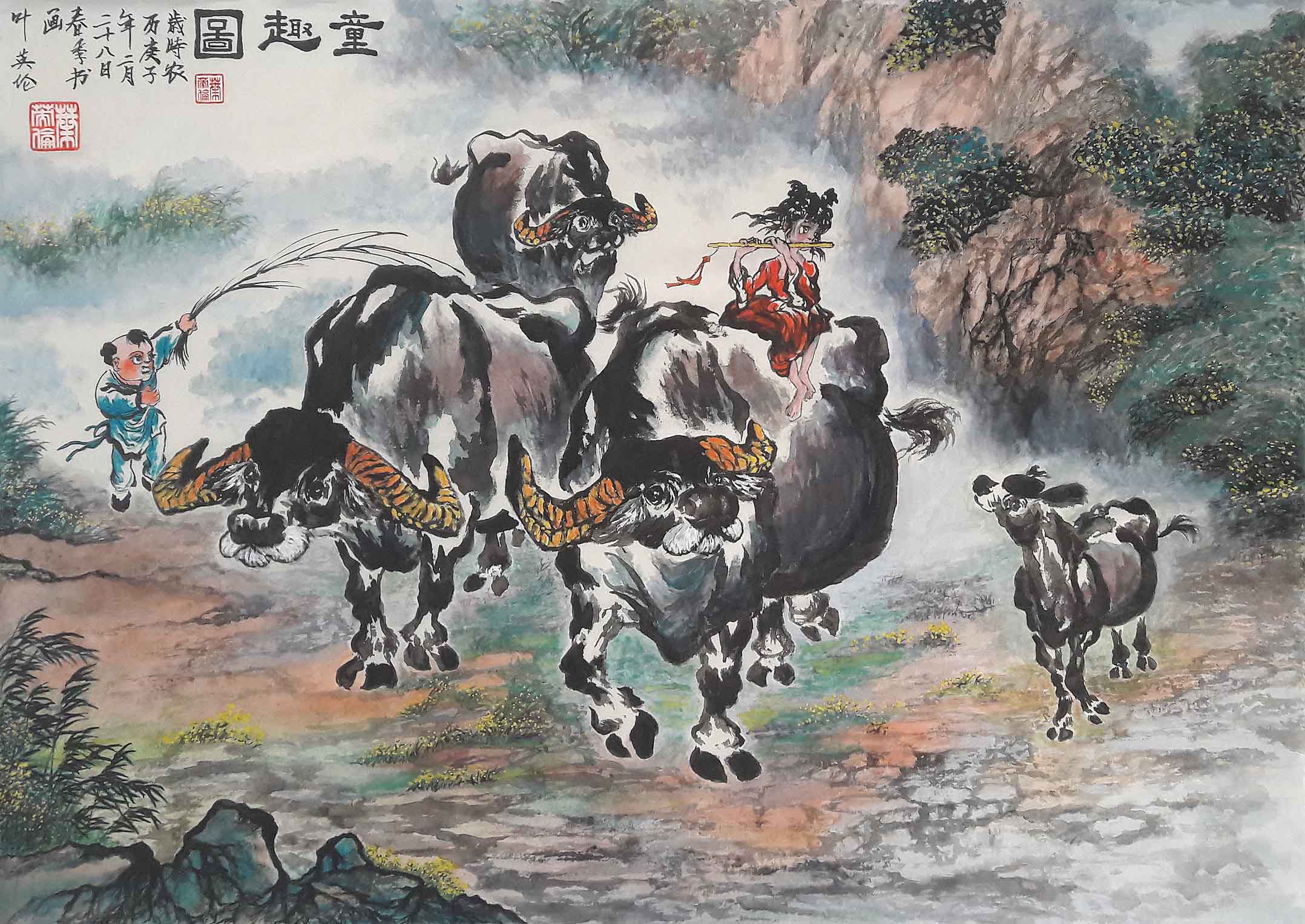 【作品特点】作者：叶英伦是以写意景色为主题。